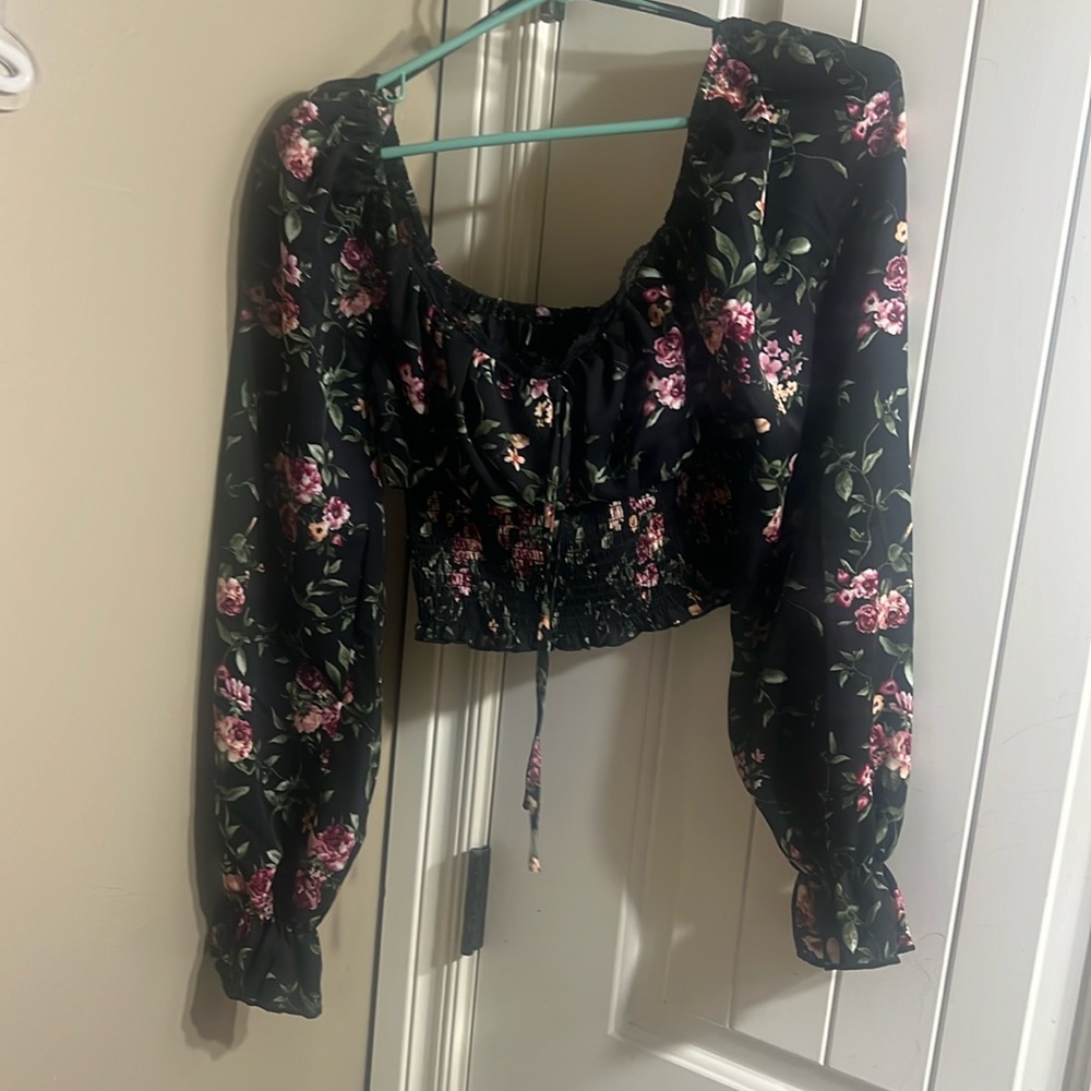 Cropped floral top from forever 21
